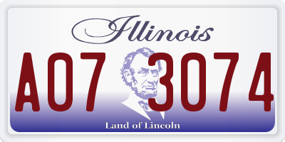 IL license plate A073074