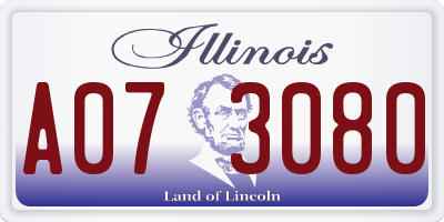 IL license plate A073080