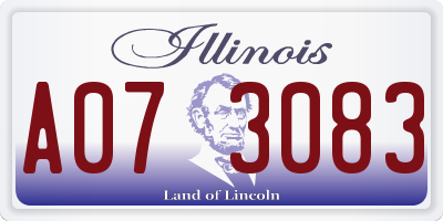 IL license plate A073083