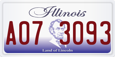 IL license plate A073093