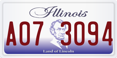 IL license plate A073094