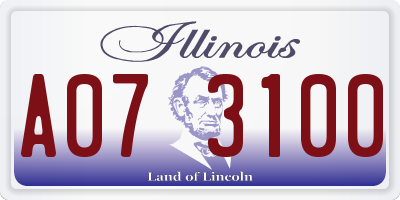 IL license plate A073100