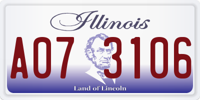 IL license plate A073106