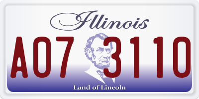IL license plate A073110
