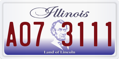 IL license plate A073111