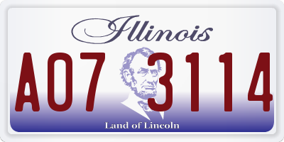 IL license plate A073114