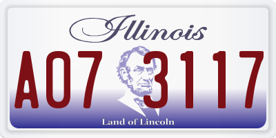 IL license plate A073117