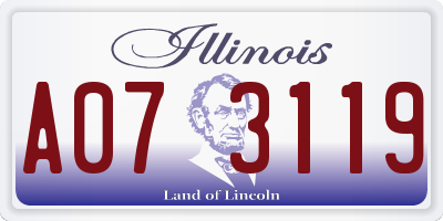 IL license plate A073119