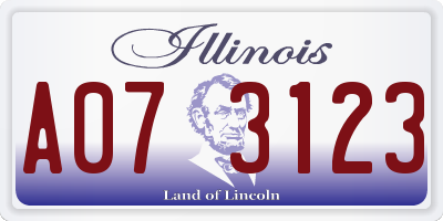 IL license plate A073123