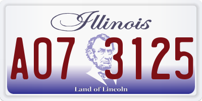 IL license plate A073125
