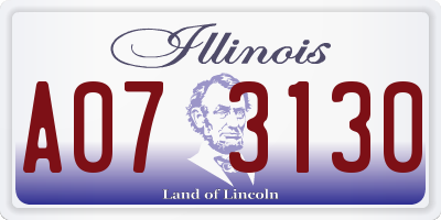 IL license plate A073130
