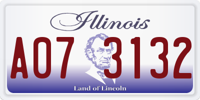 IL license plate A073132