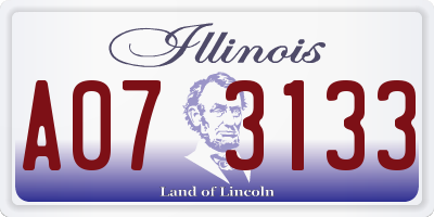 IL license plate A073133