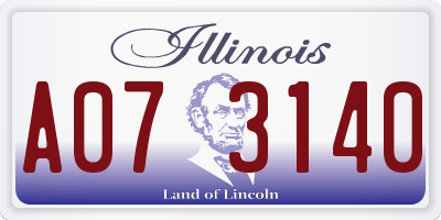IL license plate A073140
