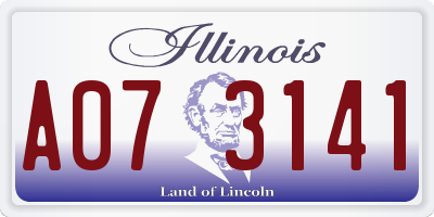 IL license plate A073141