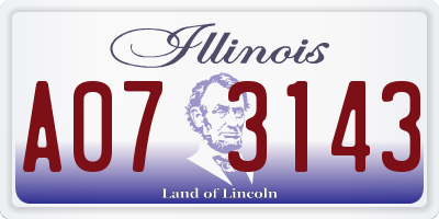 IL license plate A073143
