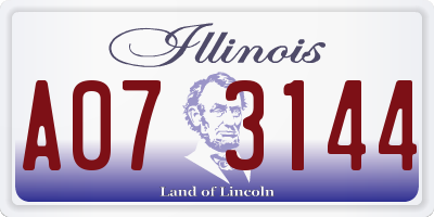 IL license plate A073144