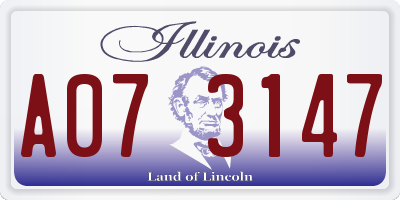IL license plate A073147