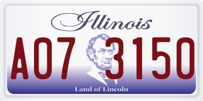 IL license plate A073150