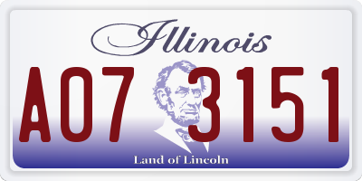 IL license plate A073151
