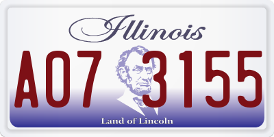 IL license plate A073155