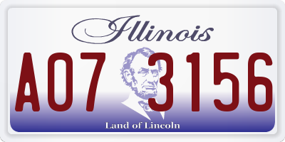 IL license plate A073156