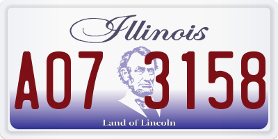 IL license plate A073158