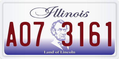 IL license plate A073161