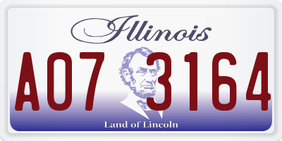 IL license plate A073164