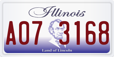 IL license plate A073168