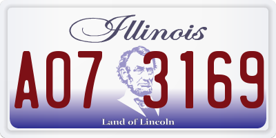 IL license plate A073169