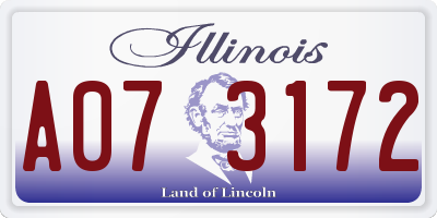 IL license plate A073172