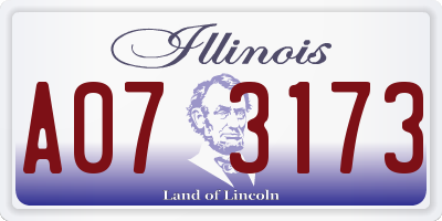 IL license plate A073173