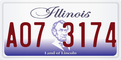 IL license plate A073174