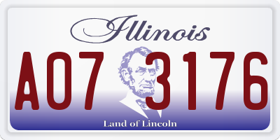 IL license plate A073176