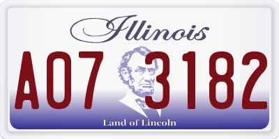 IL license plate A073182