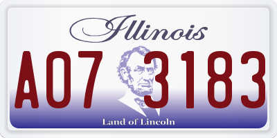 IL license plate A073183