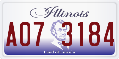 IL license plate A073184