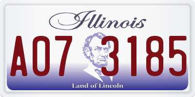 IL license plate A073185