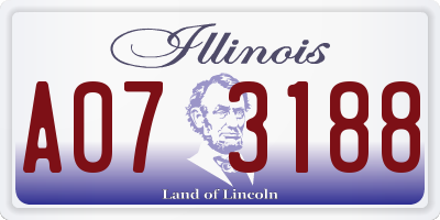 IL license plate A073188