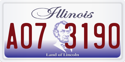 IL license plate A073190