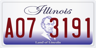 IL license plate A073191