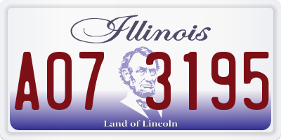 IL license plate A073195