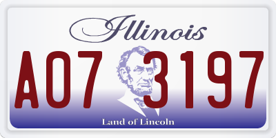 IL license plate A073197