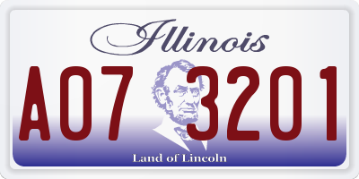 IL license plate A073201