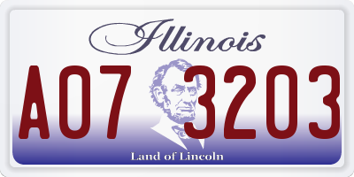 IL license plate A073203