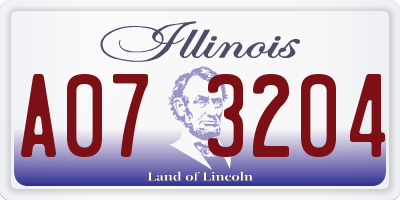 IL license plate A073204