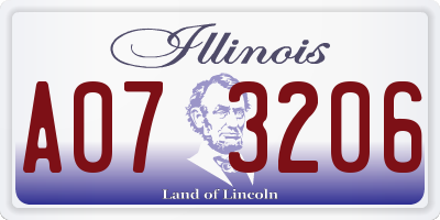IL license plate A073206