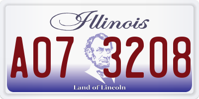IL license plate A073208
