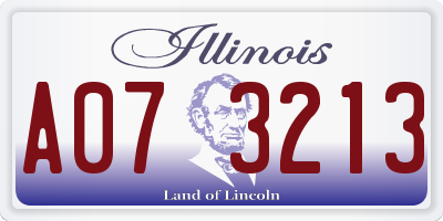 IL license plate A073213